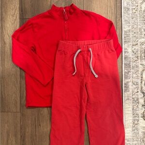 BBC Red Sweatpants and Classic Whimsy Quarter Zip